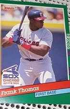 The big hurt 1990 Lear Frank Thomas Baseball Card Chicago White Sox Rookie Error