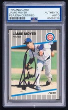 Jamie Moyer Signed 1989 Fleer Card #432 (PSA) Chicago Cubs On Card Auto