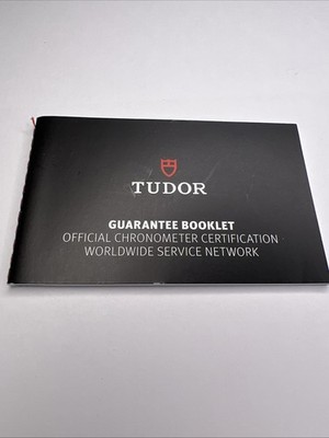 Tudor Guarantee Booklet Chronometer Certification Worldwide Service 563.94