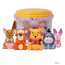 New  Disney Bath Squirter Bucket Set, 5 Pc.Toddler Bath Toys with Storage Bucket