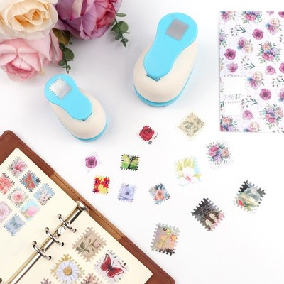 Postage Stamp Paper Punch Decorative Edge Cutter Junk Journal Tool Craft Punch