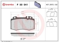 Bremsbelagsatz Scheibenbremse Prime Brembo P 50 041 FüR Mercedes Klasse W163 SL