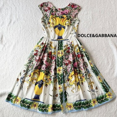 Authentic Dolce & Gabbana Dress One-piece Sleeveless Floral
