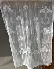 Arts & Crafts Rennie Mackintosh Cream Cotton curtain Requires Repair 60”/63”