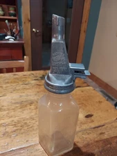 Gargoyle Mobiloil A F Quart Motor Oil Glass Diamond Filpruf Bottle Mobil Oil