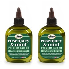 Difeel Rosemary and Mint Premium Hair Oil with Biotin - 7.1 oz Pack of 2 