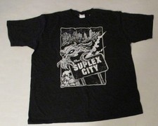 WWE Brock Lesnar Suplex City Sign & Skull T Shirt XL 2018 Port Wrestling Black