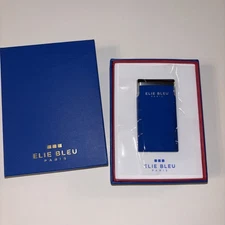 Elie Bleu J-15, Blue Lacquer Jet Flame Torch Lighter,  EBJ1506, New In Box