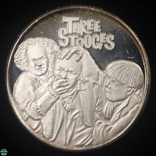 Three Stooges Christmas Round 0.999 Fine Silver Round with Engraving Space