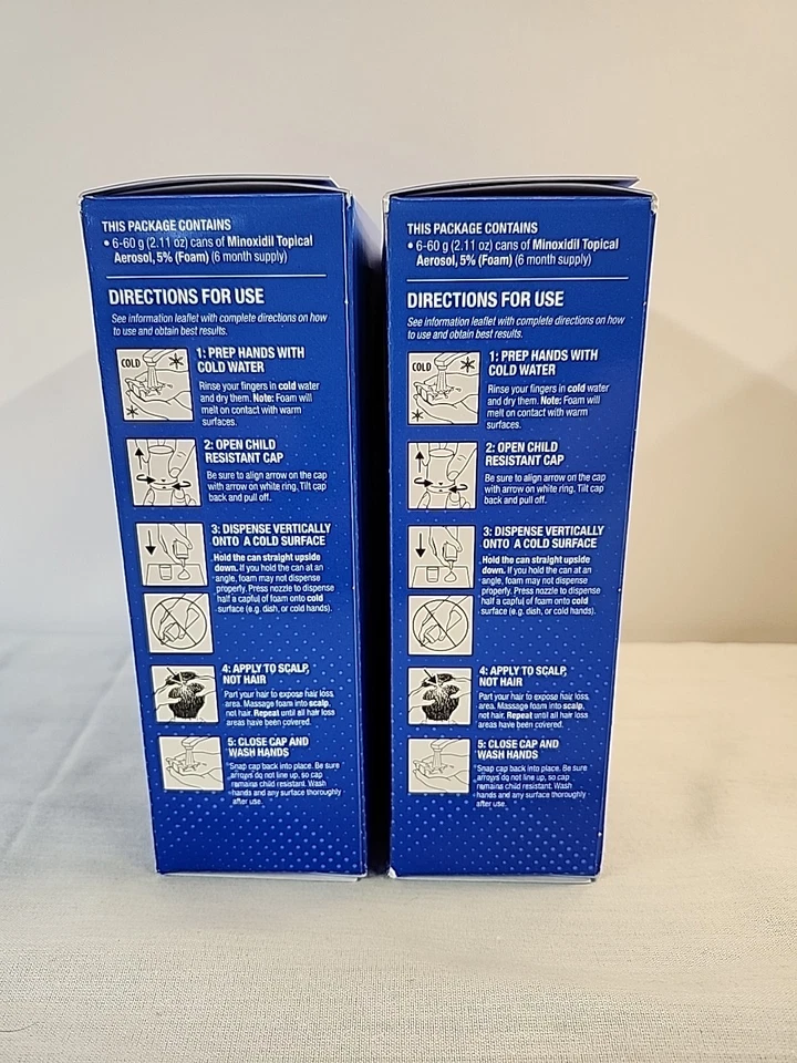 MINOXIDIL Topical Aerosol 5% FOAM Hair Regrowth Treatment For Men 1 Year Supply - Image 4 of 4