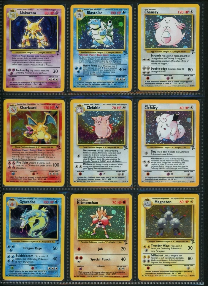 Complete Master Base Set 2 130/130 WOTC Vintage Pokemon Cards Charizard HOLO - Image 3 of 4