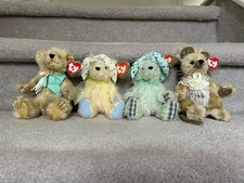 Set of 4 Retired Jointed Ty Attic Treasures: Olivia, Emma, Winona Minerva MWMT