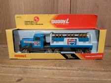 Vintage 1984 Buddy L Pepsi Delivery Truck Toy Blue Cab, Bottles in box
