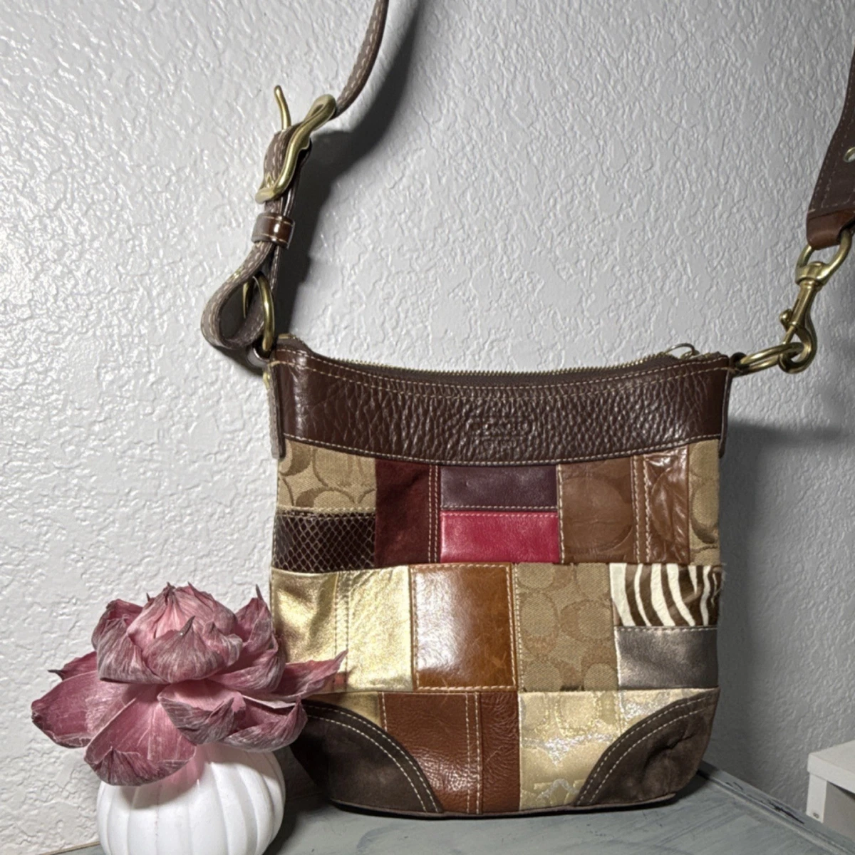 Coach Patchwork Shoulder Bag Exterior Bags & Handbags for Women