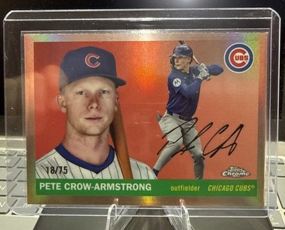 2025 Topps Chrome Platinum Pete Crow-Armstrong /75 Rose Gold SP Chicago Cubs