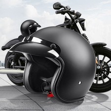 Quadhelm Moped Motorrad Helm Oldtimer Jethelm M,L,XL Schwarz Motorradhelm NEU