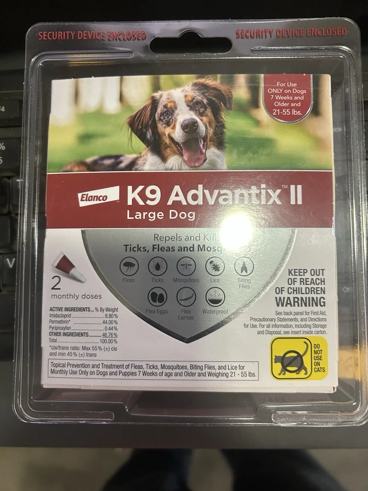 K9 Advantix II Large Dog 21-55 lbs 2-pack