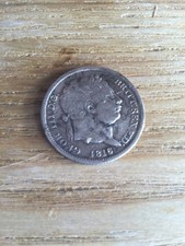 1816 George III Milled Shilling 925 silver Metal Detector Find + STRIKE MARKS