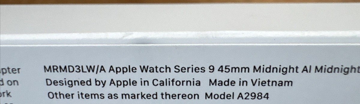 Apple Watch Series 9 45mm Aluminum Case with Sport Band - Midnight