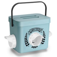   Tgeyd Chicken Feeder, 10 LB Coop Accessories, Feeders Blue3