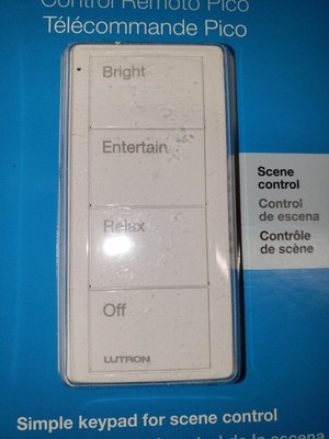 Lutron Pico Control - 4-Button Any Room Scene Control PJ2-4B-GWH-P03 Gloss White