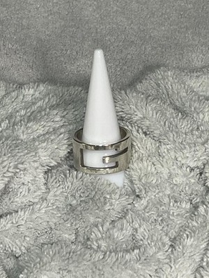 GUCCI Gucci 18 No. Branded G Wide 925 Ring Ring