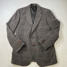 Cricketeer 60-70's Plaid Wool Tweed Blazer 42R Sport Coat Jacket