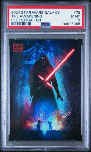 2024 Topps Star Wars Galaxy The Awakening Kylo Ren Red Refractor 1/5 #79 PSA 9