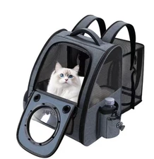 Bubble Cat Backpack Carrier, Expandable Cat Carrier Backpack,Breathable Pet B...