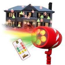 Slide Show Christmas LED Projector, 6 Slides, Full-Color
