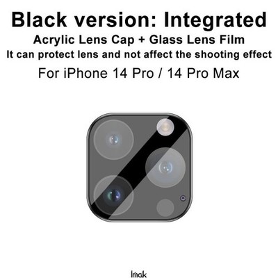 imak HD Glasfolie Objektivschutz iPhone 14 Pro 14 Pro Max schwarz