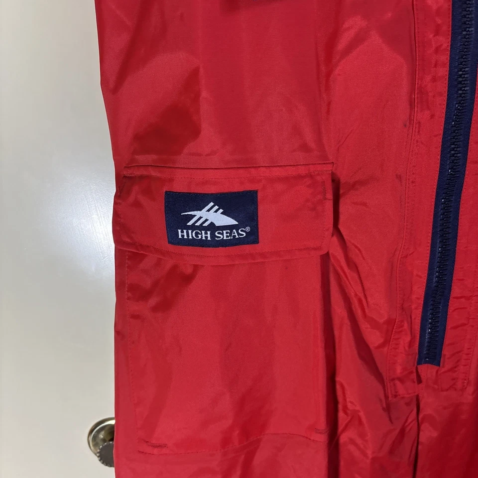 Pantalones con tirantes para hombre High Seas Nautical Gear rojo en alta mar vela navegación talla XL Foto 3 de 4