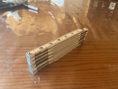 Rule 72'' Folding Wood Ruler USA Made Smooth Action NICE BRASS JOINTS