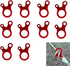 Pack of 10 Aluminum Guyline Wind Rope Buckle Cord Adjuster for Tent Camping Hiki