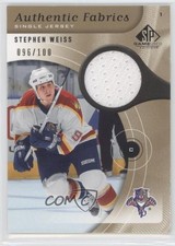 2005 SP Game Used Edition Authentic Fabrics Gold 96/100 Stephen Weiss #AF-SW 3bs