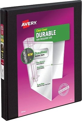 Durable View Binders w/Slant Rings 1/2in (135 Sheet Capacity) Black - 1EA
