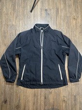 Footjoy DryJoys Women&rsquo;s Size Large Black Full Zip Golf Rain Windbreaker Jacket