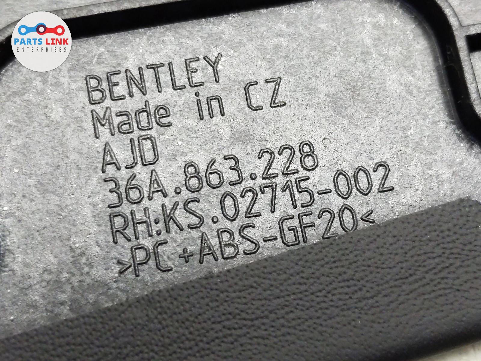 2016-20 BENTLEY BENTAYGA RIGHT CENTER CONSOLE TRIM PANEL COVER MOLDING APPLIQUE