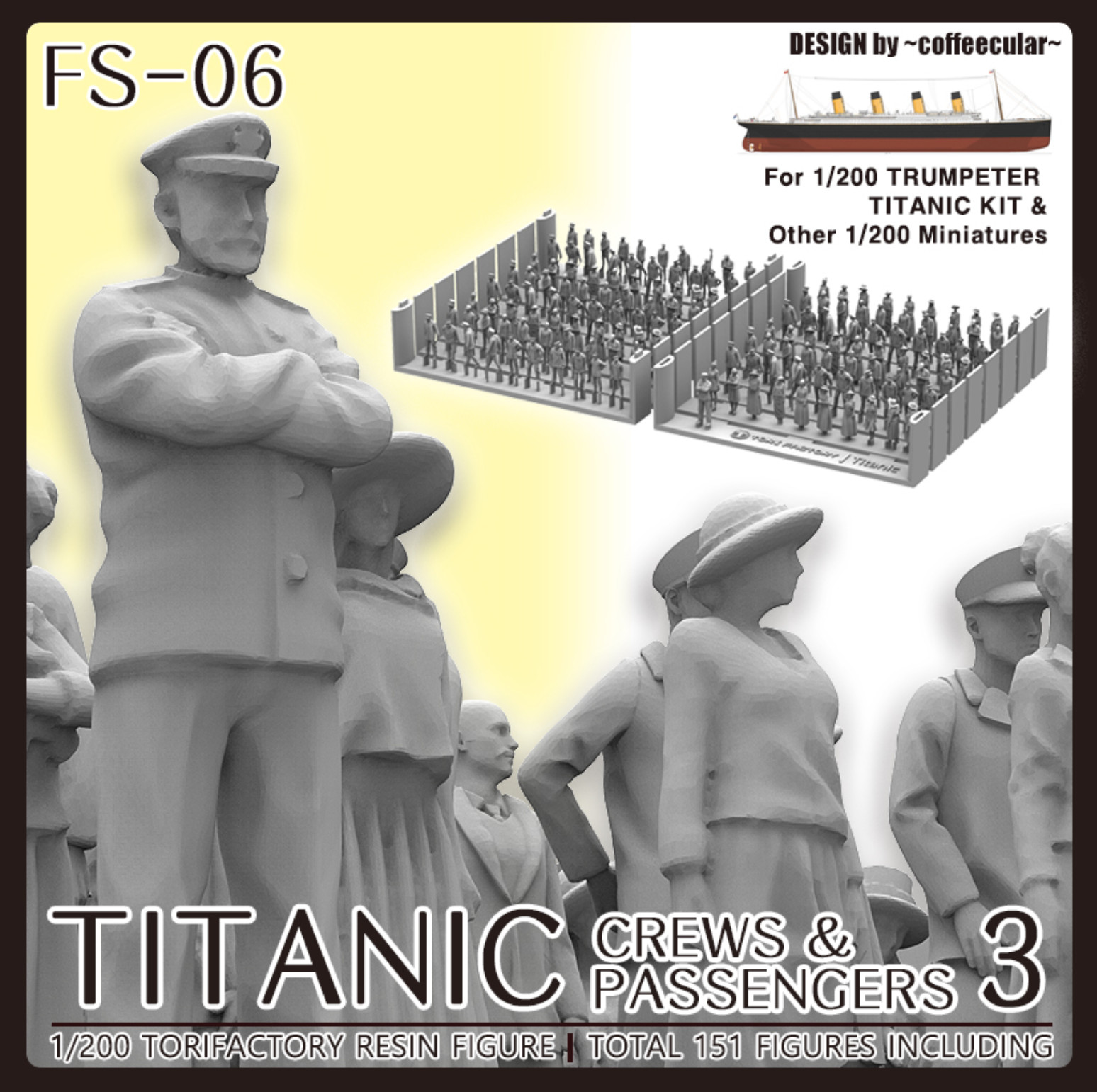 Tori Factory 1/200 TITANIC Crews and Passengers 3(151ea) Fig