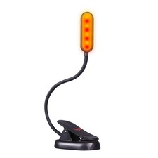 Amber Book Light, Blue Light Blocking Dual Mode Rechargeable Night Reading Light