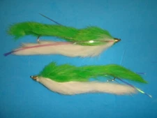 FLY FISHING FLIES - Chart./White MAGNUM DOLLY LLAMA** Streamer, size 2 (3 pcs.)