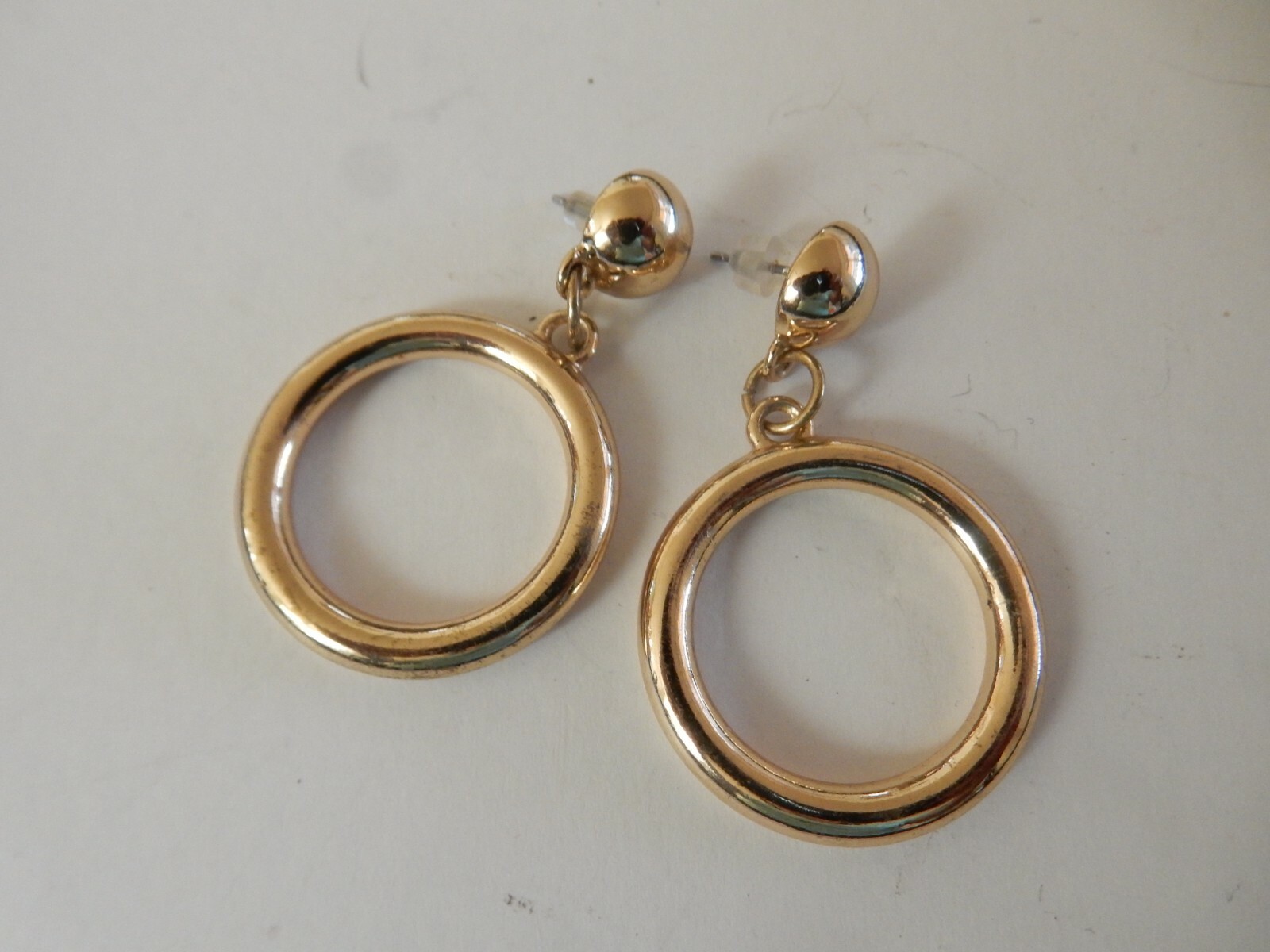 SugarFix By BaubleBar Gold Door Knocker Hoops 1.75" Gem