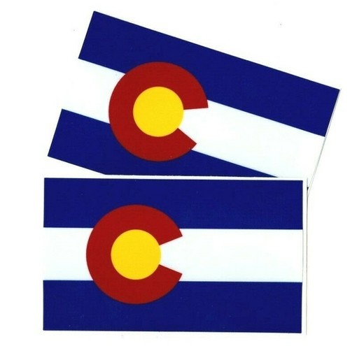 Calcomanías de bandera del estado de Colorado | talla 1"" de alto x 1,75"" de largo | cantidad 15 - Imagen 2 de 3