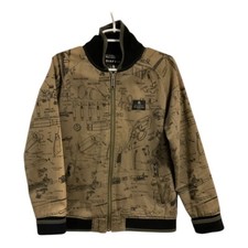 Diafvine 007S/S Women  s Sz L Gun Parts Bullets Full Zip Lined Knit Collar Jacket