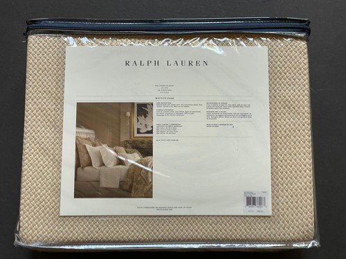 RARE! NIP Watterson CAMEL *RALPH LAUREN Bed THROW BLANKET Weston Park NEW! Tan