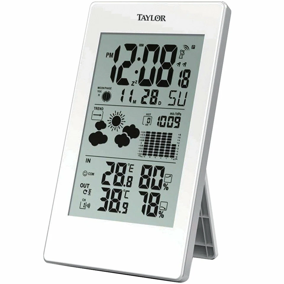 Taylor Precision Products 1735 Weather Forecaster w/Barometer & Alarm Clock - Image 3 of 3