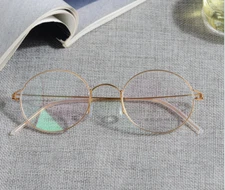 Steve Jobs titanium eyeglasses frame oval mens grey retro round black glasses