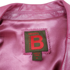 Vintage Bernardo Collection 1995 Women's Genuine Leather Jacket Sz M Berry Coat