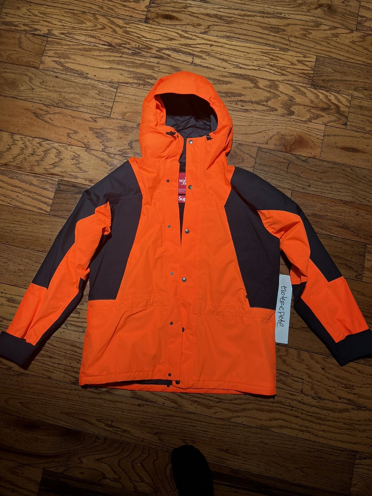 GRANDE VESTE SUPREME NORTH FACE MOUNTAIN LIGHT POWER ORANGE 2016 boite off