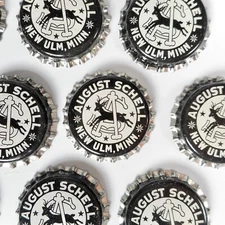 12 LOT VTG August Schell Beer Bottle Cap Metal New Ulm MN Uncrimped Deer Stars